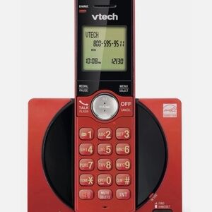 VTech Cordless Phone System w/Caller ID Stand CS691 Red. In pristine condition.